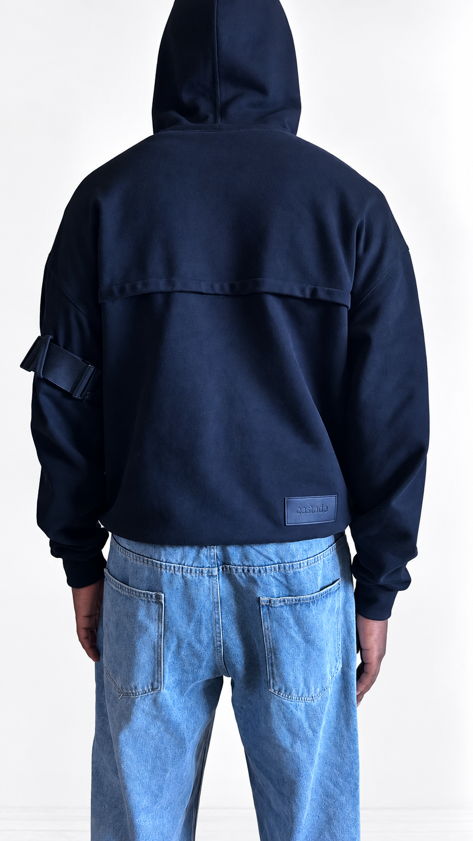 Black utility hoodie