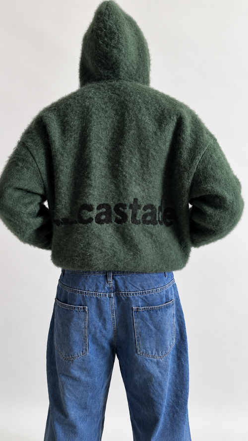 GRASS HOODED ZIPPER
