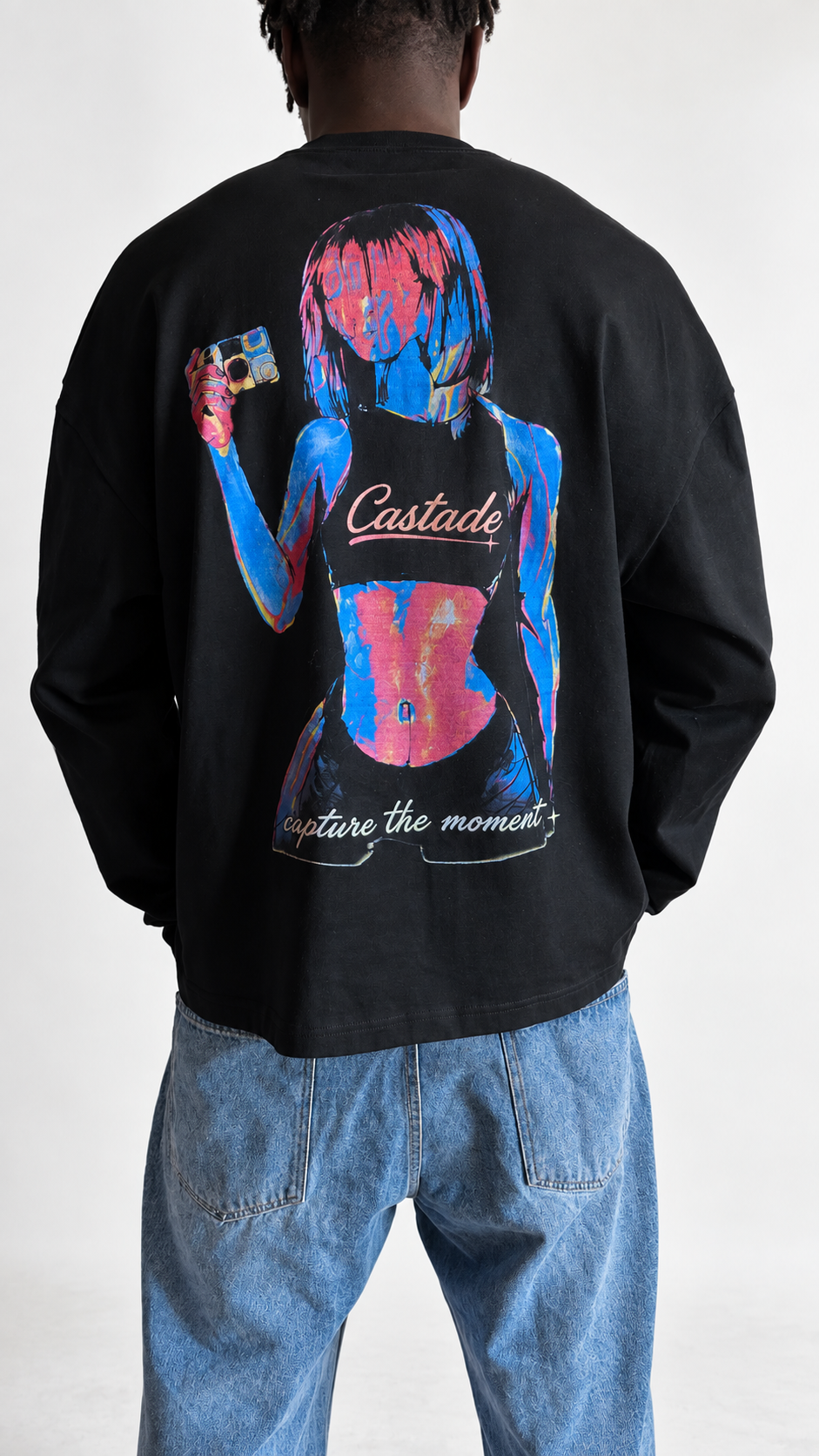 Black long sleeve Capture the moment Tee