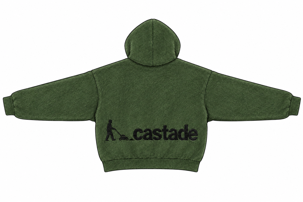 GRASS HOODED ZIPPER