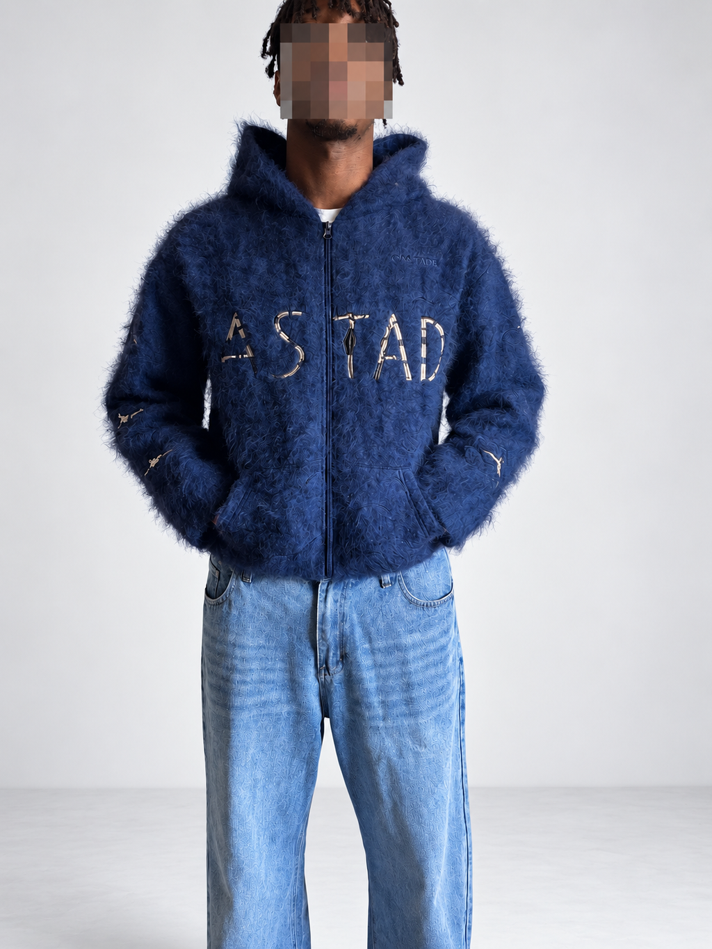 Ocean Blue hooded Zipper