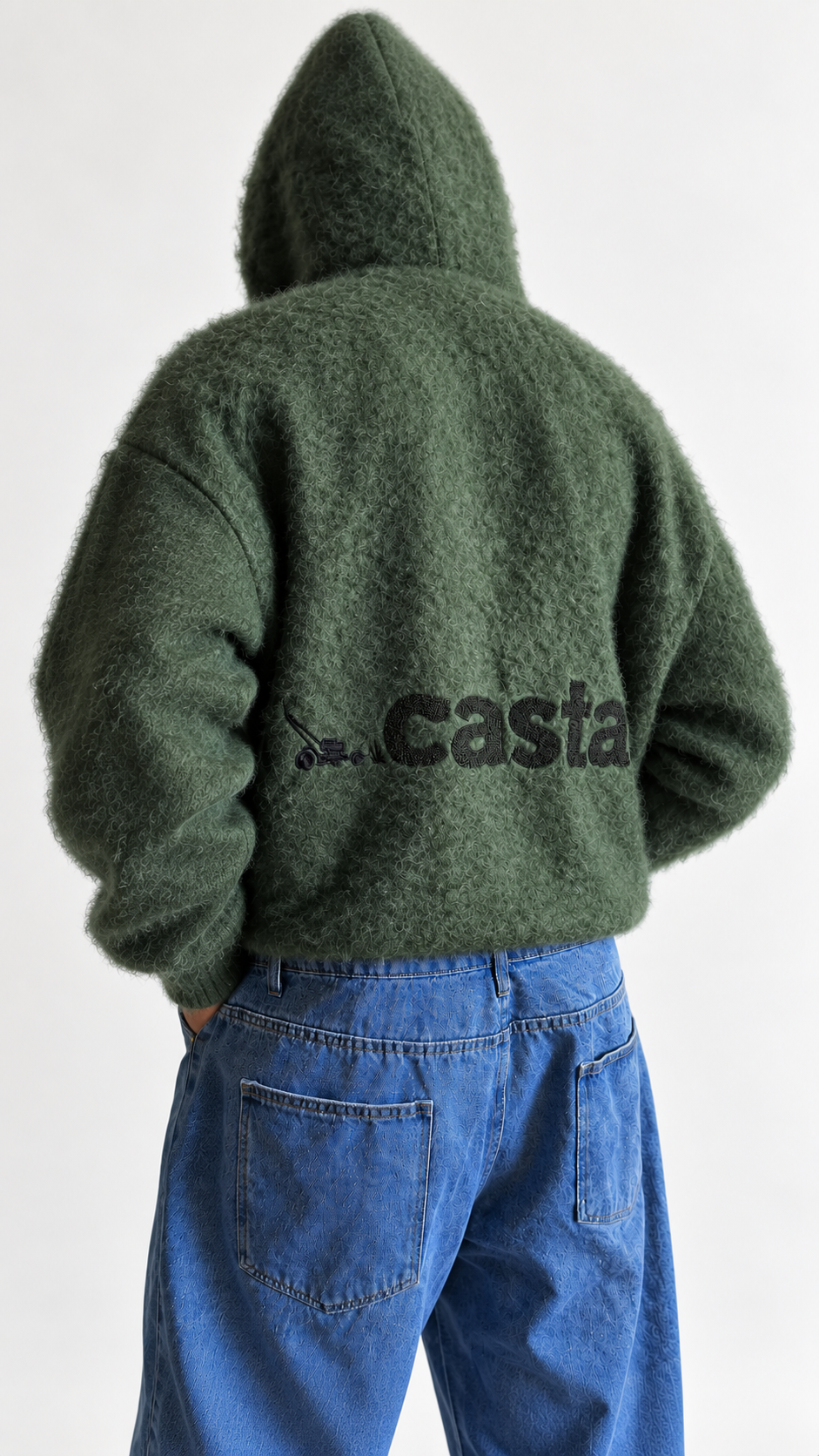 GRASS HOODED ZIPPER