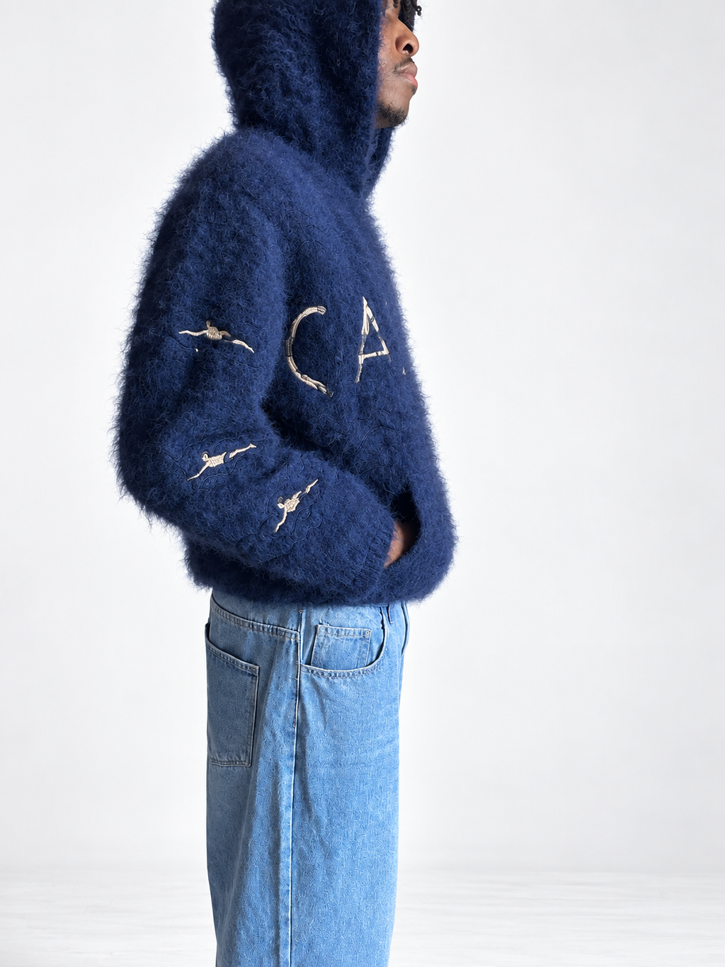 Ocean Blue hooded Zipper